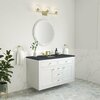 James Martin Vanities Chicago 48in Single Vanity, Glossy White w/ 3 CM Charcoal Soapstone Top 305-V48-GW-3CSP